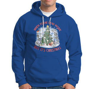 Dancing Skeleton Xmas Hoodie When You're Dead Inside But It's Christmas TS02 Royal Blue Printyourwear