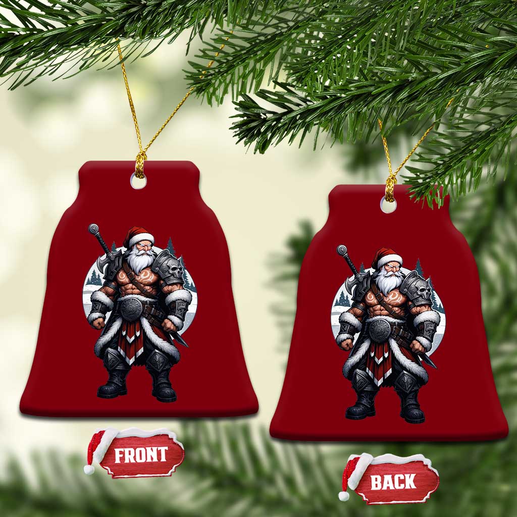 Epic Viking Santa Christmas Ceramic Ornament Barbarian Style Holiday Warrior Claus TS02 Print Your Wear