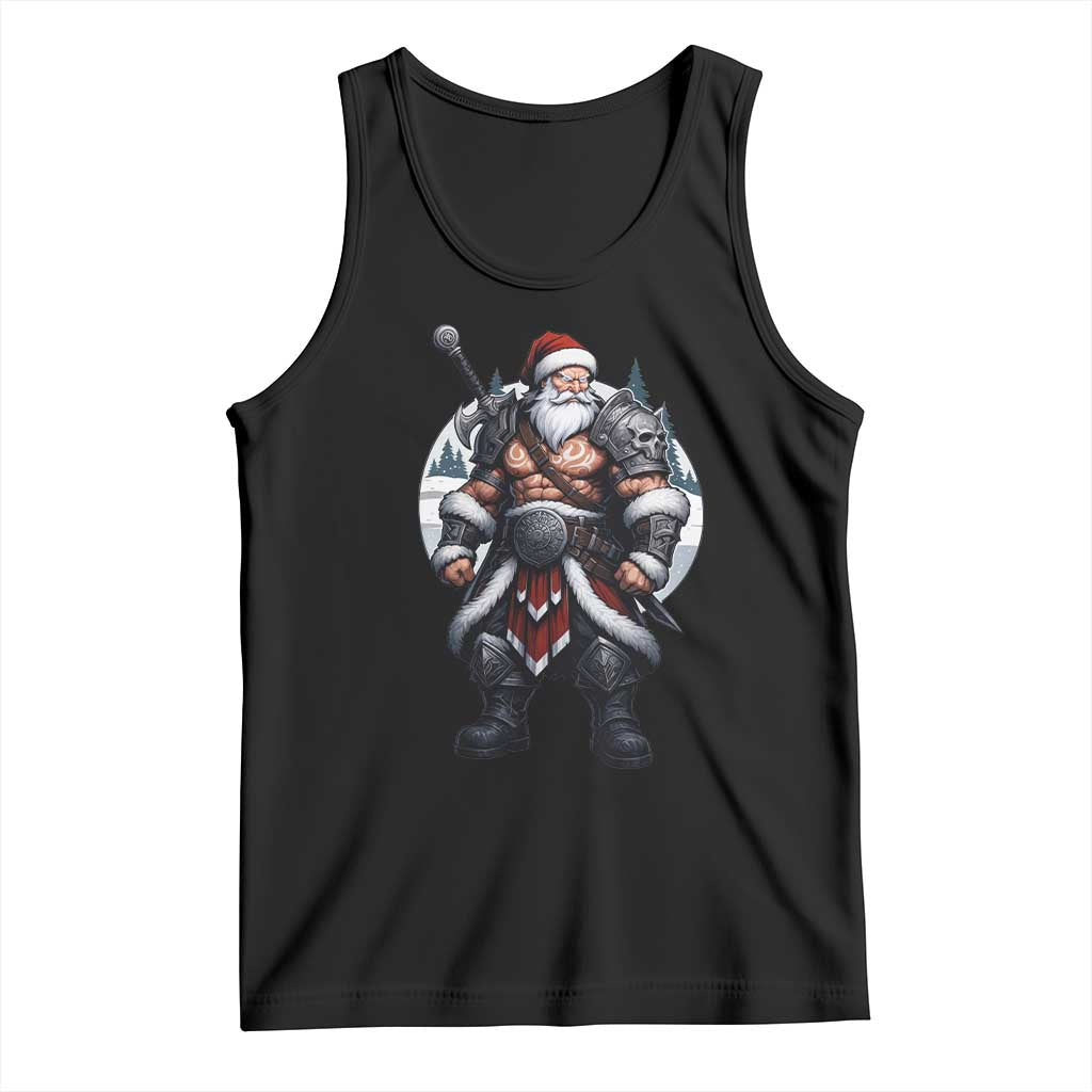 Epic Viking Santa Christmas Tank Top Barbarian Style Holiday Warrior Claus TS02 Black Print Your Wear