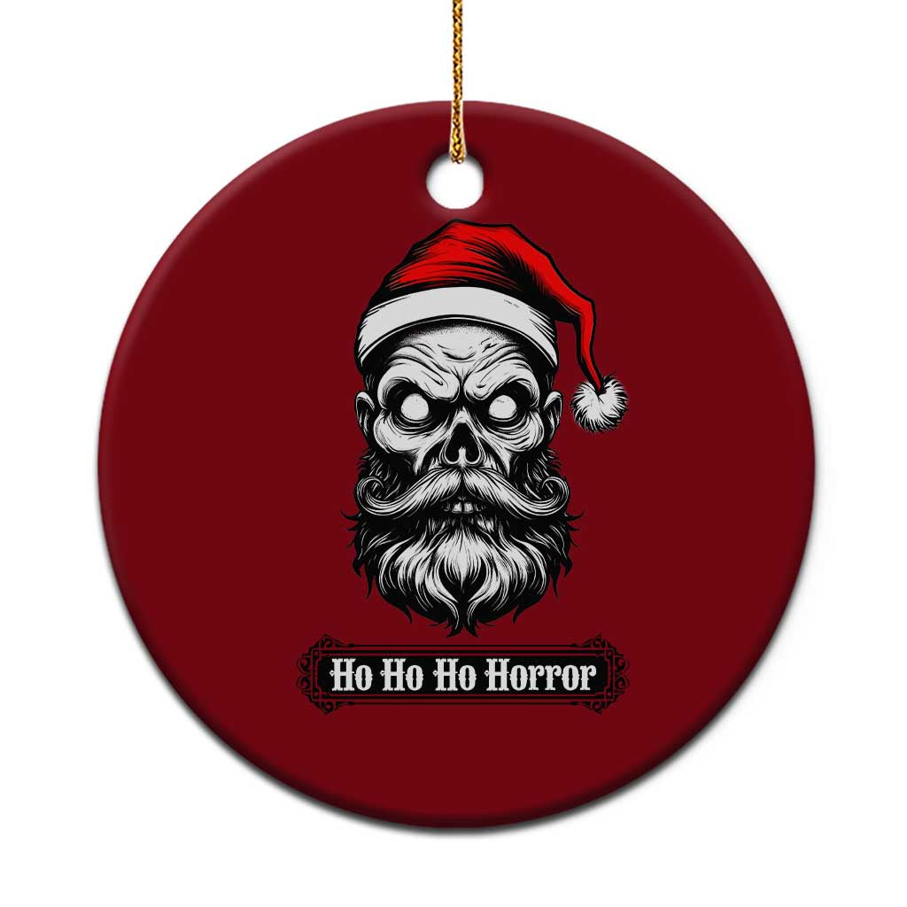 Creepy Christmas Skull Ceramic Ornament Ho Ho Ho Horror Santa Gothic Holiday TS02 1pc Red Print Your Wear