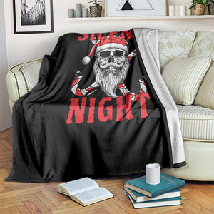 Silent Night Skull Christmas Throw Blanket Creepy Santa Gothic Holiday TS02 Print Your Wear