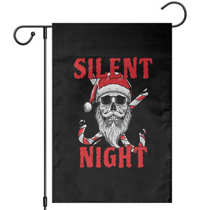Silent Night Skull Christmas Garden Flag Creepy Santa Gothic Holiday TS02 Black Print Your Wear