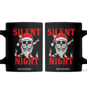 Silent Night Skull Christmas Coffee Mug Creepy Santa Gothic Holiday TS02 Black Print Your Wear