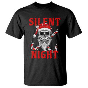 Silent Night Skull Christmas T Shirt Creepy Santa Gothic Holiday TS02 Black Print Your Wear
