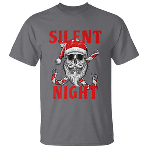 Silent Night Skull Christmas T Shirt Creepy Santa Gothic Holiday TS02 Charcoal Print Your Wear