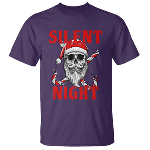 Silent Night Skull Christmas T Shirt Creepy Santa Gothic Holiday TS02 Purple Print Your Wear