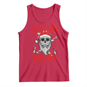 Silent Night Skull Christmas Tank Top Creepy Santa Gothic Holiday TS02 Red Print Your Wear