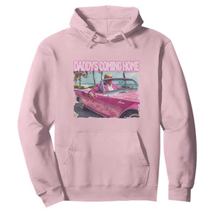 Trump Won 2024 Hoodie Daddy's Coming Home Funny Pink TS02 Light Pink Print Your Wear