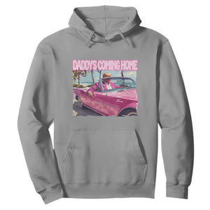 Trump Won 2024 Hoodie Daddy's Coming Home Funny Pink TS02 Sport Gray Print Your Wear