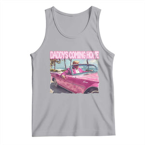 Trump Won 2024 Tank Top Daddy's Coming Home Funny Pink TS02 Athletic Heather Print Your Wear