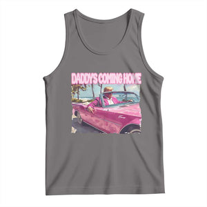 Trump Won 2024 Tank Top Daddy's Coming Home Funny Pink TS02 Deep Heather Print Your Wear