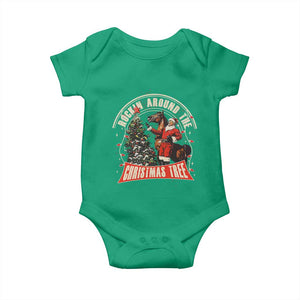 Christmas Trump Cowboy Baby Onesie Rocking Around The Xmas Tree Horse Rider Santa Donald TS02 Irish Green Print Your Wear