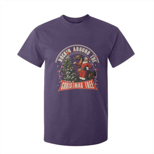 Christmas Trump Cowboy T Shirt For Kid Rocking Around The Xmas Tree Horse Rider Santa Donald TS02 Purple Print Your Wear