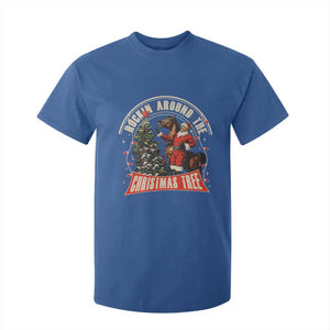 Christmas Trump Cowboy T Shirt For Kid Rocking Around The Xmas Tree Horse Rider Santa Donald TS02 Royal Blue Print Your Wear