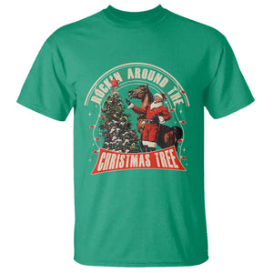 Christmas Trump Cowboy T Shirt Rocking Around The Xmas Tree Horse Rider Santa Donald TS02 Irish Green Print Your Wear