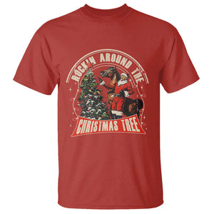 Christmas Trump Cowboy T Shirt Rocking Around The Xmas Tree Horse Rider Santa Donald TS02 Red Print Your Wear