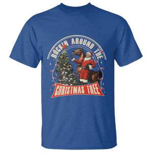 Christmas Trump Cowboy T Shirt Rocking Around The Xmas Tree Horse Rider Santa Donald TS02 Royal Blue Print Your Wear