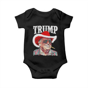 Christmas Trump Cowboy Baby Onesie Santa Donald TS02 Black Print Your Wear