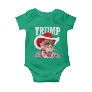 Christmas Trump Cowboy Baby Onesie Santa Donald TS02 Irish Green Print Your Wear