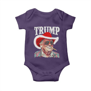 Christmas Trump Cowboy Baby Onesie Santa Donald TS02 Purple Print Your Wear