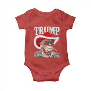 Christmas Trump Cowboy Baby Onesie Santa Donald TS02 Red Print Your Wear