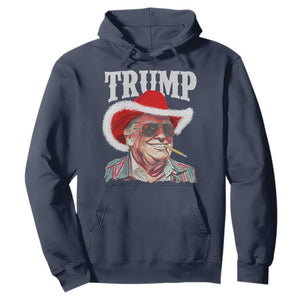 Christmas Trump Cowboy Hoodie Santa Donald TS02 Navy Print Your Wear