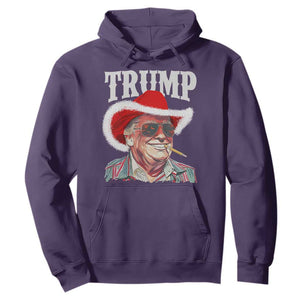 Christmas Trump Cowboy Hoodie Santa Donald TS02 Purple Print Your Wear