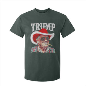 Christmas Trump Cowboy T Shirt For Kid Santa Donald TS02 Dark Forest Green Print Your Wear