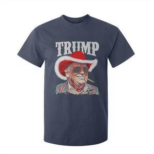 Christmas Trump Cowboy T Shirt For Kid Santa Donald TS02 Navy Print Your Wear