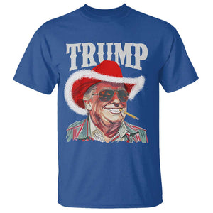 Christmas Trump Cowboy T Shirt Santa Donald TS02 Royal Blue Print Your Wear