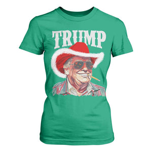 Christmas Trump Cowboy T Shirt For Women Santa Donald TS02 Irish Green Print Your Wear