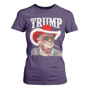 Christmas Trump Cowboy T Shirt For Women Santa Donald TS02 Purple Print Your Wear