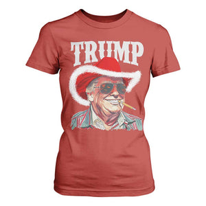 Christmas Trump Cowboy T Shirt For Women Santa Donald TS02 Red Print Your Wear