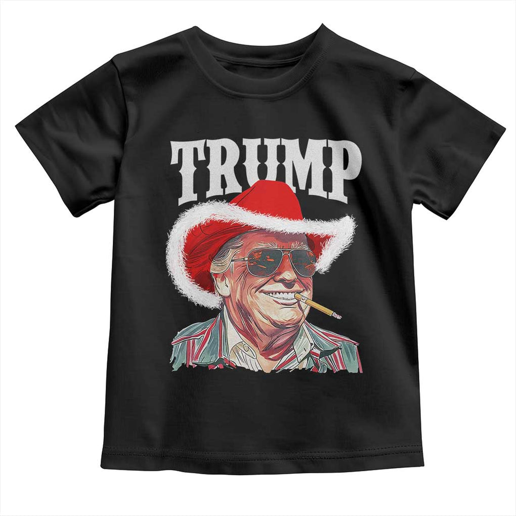 Christmas Trump Cowboy Toddler T Shirt Santa Donald TS02 Black Print Your Wear