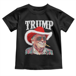 Christmas Trump Cowboy Toddler T Shirt Santa Donald TS02 Black Print Your Wear