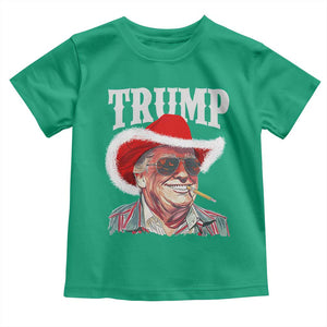 Christmas Trump Cowboy Toddler T Shirt Santa Donald TS02 Irish Green Print Your Wear