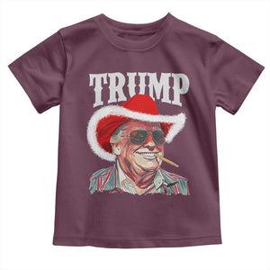 Christmas Trump Cowboy Toddler T Shirt Santa Donald TS02 Maroon Print Your Wear