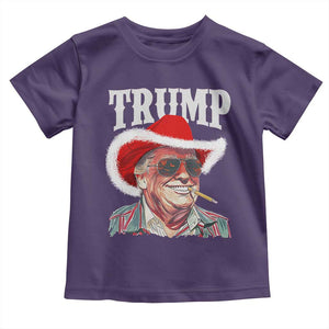 Christmas Trump Cowboy Toddler T Shirt Santa Donald TS02 Purple Print Your Wear