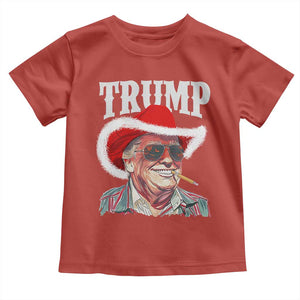 Christmas Trump Cowboy Toddler T Shirt Santa Donald TS02 Red Print Your Wear