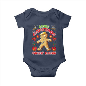 Christmas Trump Gingerbread Baby Onesie Make Xmas Great Again Funny Cookies TS02 Navy Print Your Wear