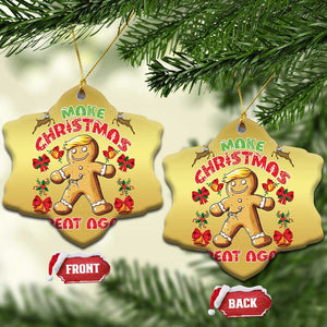 Xmas Trump Gingerbread Christmas Ornament Make Xmas Great Again Funny Cookies TS02 Snow Flake Gold Print Your Wear