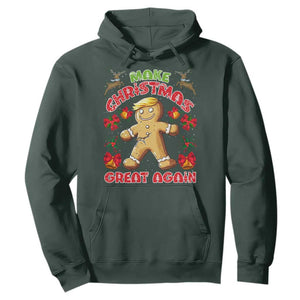 Christmas Trump Gingerbread Hoodie Make Xmas Great Again Funny Cookies TS02 Dark Forest Green Print Your Wear