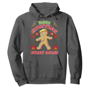 Christmas Trump Gingerbread Hoodie Make Xmas Great Again Funny Cookies TS02 Dark Heather Print Your Wear