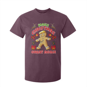 Christmas Trump Gingerbread T Shirt For Kid Make Xmas Great Again Funny Cookies TS02 Maroon Print Your Wear