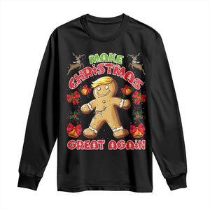 Christmas Trump Gingerbread Long Sleeve Shirt Make Xmas Great Again Funny Cookies TS02 Black Print Your Wear