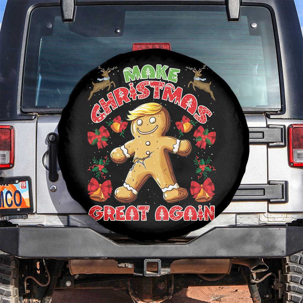 Christmas Trump Gingerbread Spare Tire Cover Make Xmas Great Again Funny Cookies TS02 No hole Black Print Your Wear