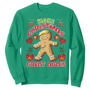 Christmas Trump Gingerbread Sweatshirt Make Xmas Great Again Funny Cookies TS02 Irish Green Print Your Wear