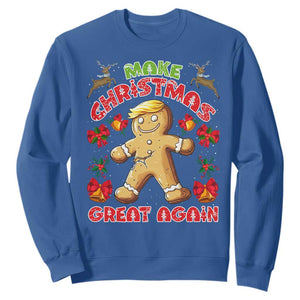 Christmas Trump Gingerbread Sweatshirt Make Xmas Great Again Funny Cookies TS02 Royal Blue Print Your Wear