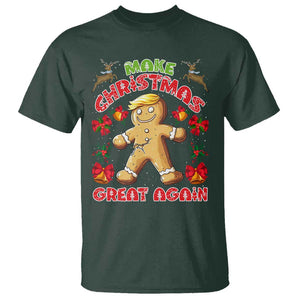 Christmas Trump Gingerbread T Shirt Make Xmas Great Again Funny Cookies TS02 Dark Forest Green Print Your Wear