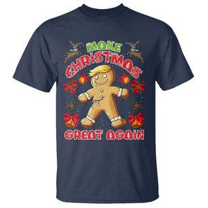 Christmas Trump Gingerbread T Shirt Make Xmas Great Again Funny Cookies TS02 Navy Print Your Wear